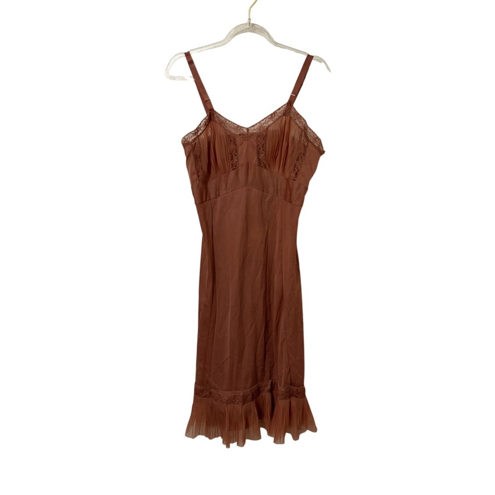 Vintage Y2K‎ Babydoll Lace Trim Slip Dress Delicate Feminine Coquette Romantic